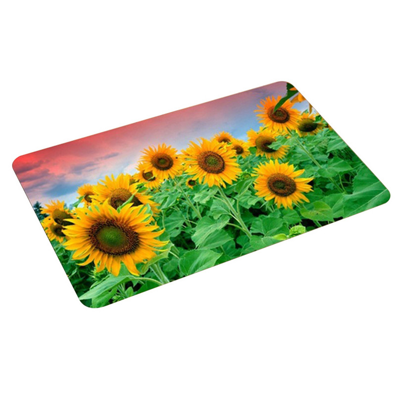 40x60cm Neklizajuća flanelska podna prostirka s printom suncokreta Otirač za ulaz Podna prostirka Otirač za vrata Tepih tapis Kuhinjska prostirka Home Decor