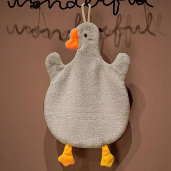 Creative Cute Duck Кърпи за ръце Кухня Баня Топка за кърпи за ръце с висящи халки Мека абсорбираща кърпа от микрофибър мързелива кърпа