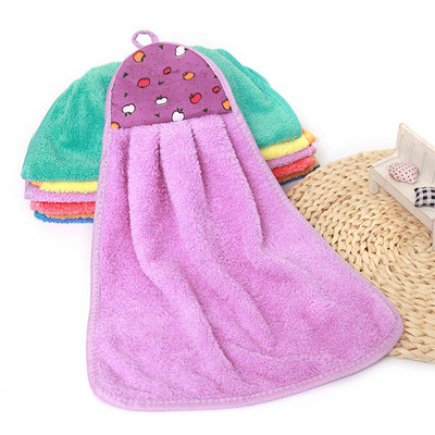 Koraļļu flīsa vannas istabas piederumi Mīksts roku dvielis, absorbējošs auduma lupata, pakarināms audums, tīrīšanas piederumi virtuves piederumi