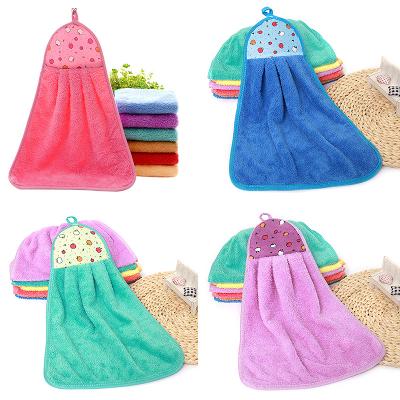 Koraļļu flīsa vannas istabas piederumi Mīksts roku dvielis, absorbējošs auduma lupata, pakarināms audums, tīrīšanas piederumi virtuves piederumi