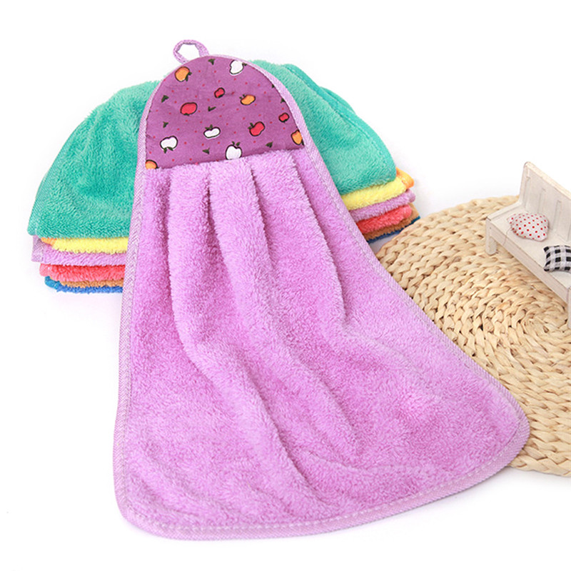 Koraļļu flīsa vannas istabas piederumi Mīksts roku dvielis, absorbējošs auduma lupata, pakarināms audums, tīrīšanas piederumi virtuves piederumi