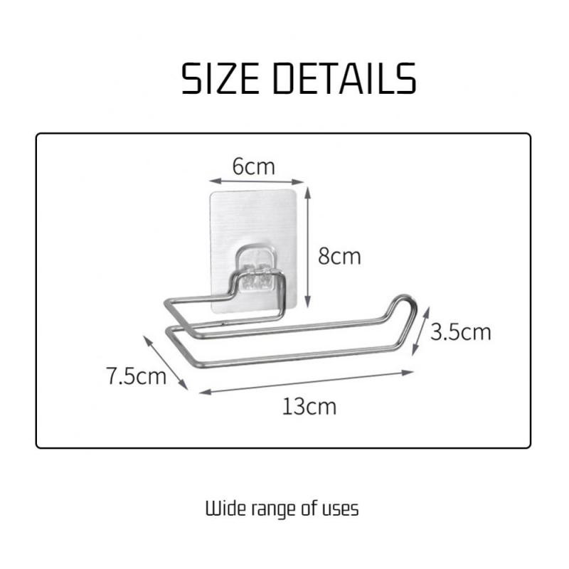 Zidni držač toaletnog papira Dodaci za kupaonicu Nehrđajući nehrđajući čelik Kuhinjska rola Držač rolne toaletnog papira Dispenzer