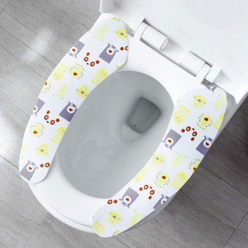 2021 Нова тоалетна Топла миеща се здравословна лепкава подложка за тоалетна чиния Подложка за покриване на седалката Домакински многократно използваем мек капак за тоалетна седалка 4 цвята
