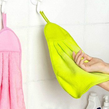 1 τμχ Κρεμαστές βελούδινες πετσέτες χεριών Κρεμαστό πετσέτες μπάνιου Καθαριστικό πανί καθαρισμού κουζίνας απορροφητικό πανί πιάτων 32x21cm