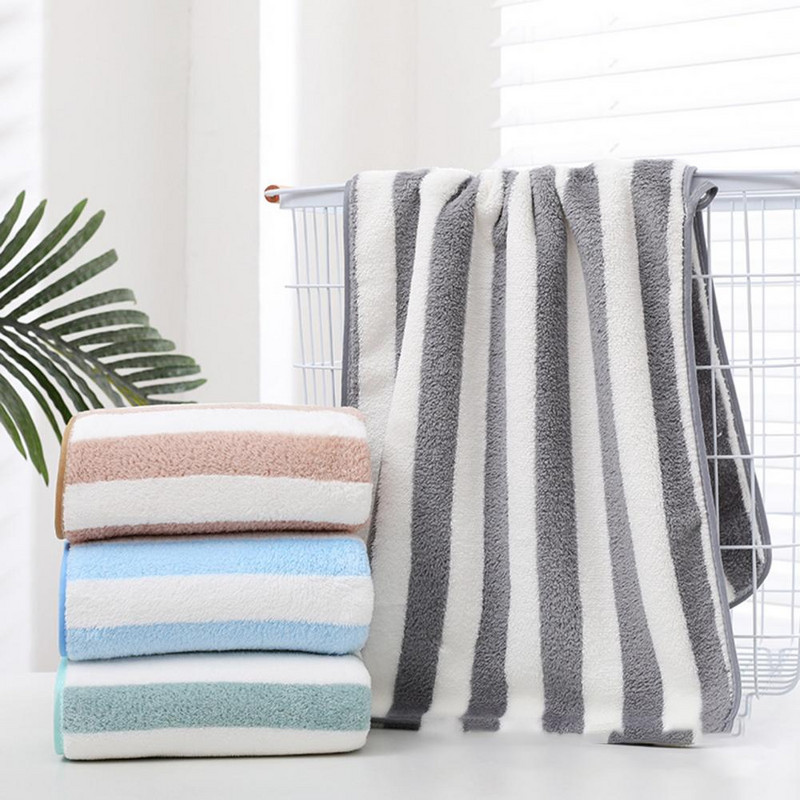 Πετσέτα χεριών Πετσέτα προσώπου με μαλακή απορρόφηση νερού Πολύχρωμη κοραλί βελούδινη πετσέτα ντους Πετσέτα μπάνιου λωρίδα πλεξίματος για μπάνιο