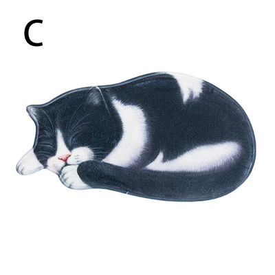 Πατάκι μπάνιου γάτας Πατάκια δαπέδου Είσοδος Παλάκι πόρτας κρεβατοκάμαρας σπιτιού Απορροφητικό αντιολισθητικό 3D πατάκια ποδιών γάτας Κουβέρτα κρεβατοκάμαρας κρεβατοκάμαρας