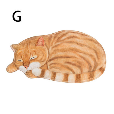 Πατάκι μπάνιου γάτας Πατάκια δαπέδου Είσοδος Παλάκι πόρτας κρεβατοκάμαρας σπιτιού Απορροφητικό αντιολισθητικό 3D πατάκια ποδιών γάτας Κουβέρτα κρεβατοκάμαρας κρεβατοκάμαρας