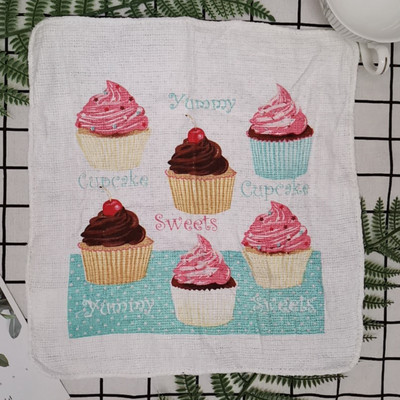 1kom 30x30cm kvadratni pamučni frotir s printom upijajuće kuhinjske kuhinjske krpe za čišćenje posuđa