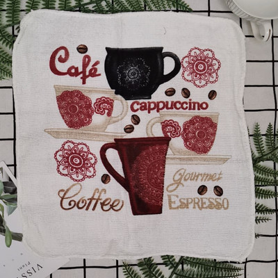 1kom 30x30cm kvadratni pamučni frotir s printom upijajuće kuhinjske kuhinjske krpe za čišćenje posuđa