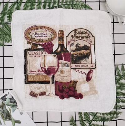 1kom 30x30cm kvadratni pamučni frotir s printom upijajuće kuhinjske kuhinjske krpe za čišćenje posuđa