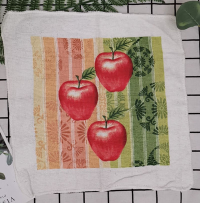 1kom 30x30cm kvadratni pamučni frotir s printom upijajuće kuhinjske kuhinjske krpe za čišćenje posuđa