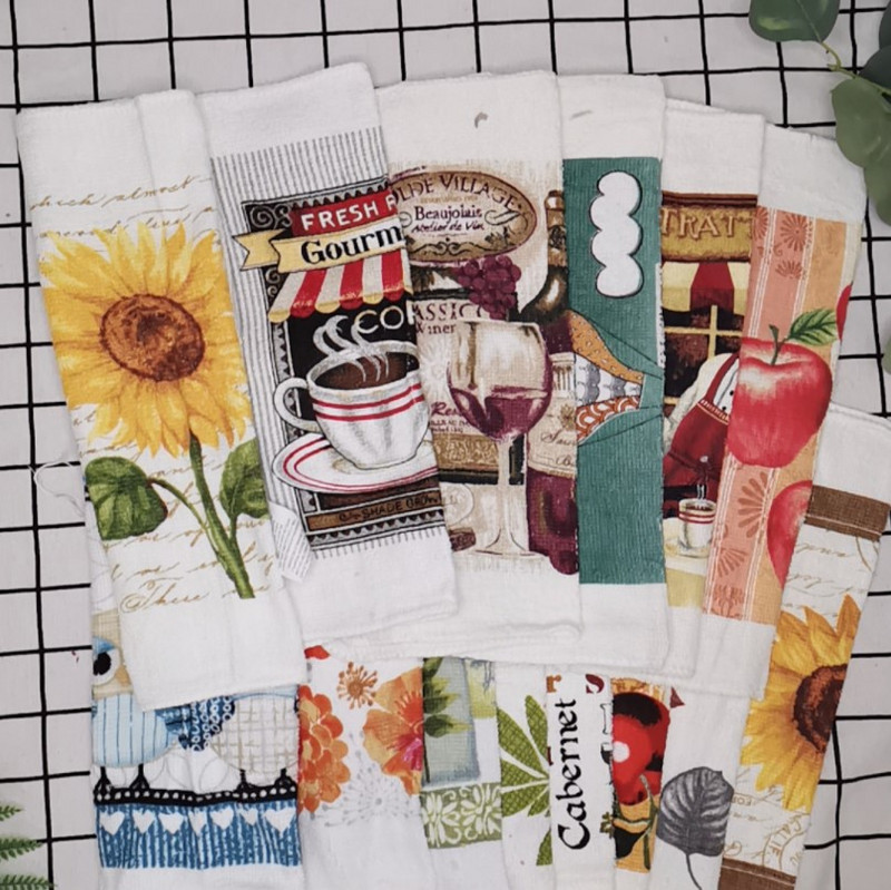 1kom 30x30cm kvadratni pamučni frotir s printom upijajuće kuhinjske kuhinjske krpe za čišćenje posuđa