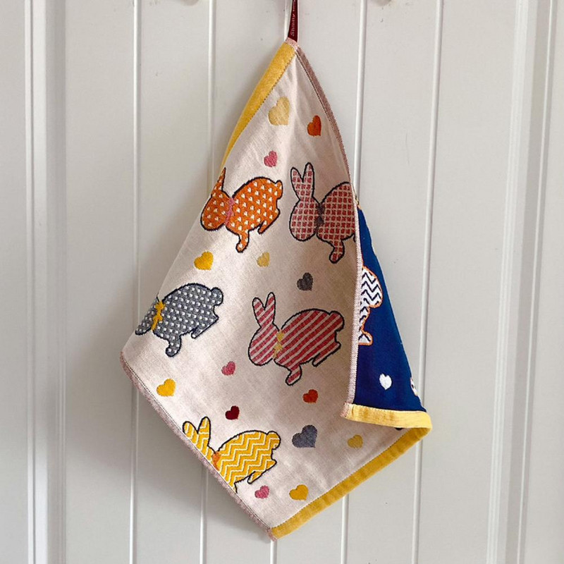 Ručnik za ruke 4-slojni pamuk za čišćenje kože Različiti printovi Ručnik za pranje Ručnik za pranje za vrtić