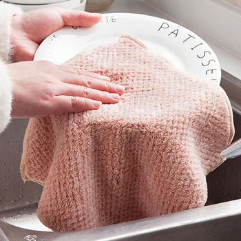 1PC Микрофибърна кърпа, абсорбираща кухненска почистваща кърпа, незалепващо масло, кърпа за чинии, парцали, салфетки, прибори, домакински почистващи кърпи