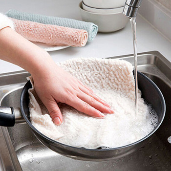 1 τεμ. Πετσέτες μικροϊνών απορροφητικό ύφασμα καθαρισμού κουζίνας Αντικολλητικό λάδι πιάτων πετσέτες πανάκια χαρτοπετσέτες Επιτραπέζια σκεύη Πετσέτα καθαρισμού οικιακής χρήσης