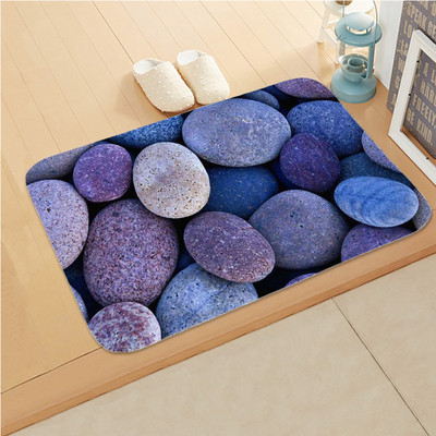 3D-värviline kivimuster Magamistoa libisemisvastane korallide samet pehme vaipvaip Köök Vanni sissepääsu uksematt Kodukaunistuse uksematt