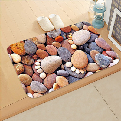 3D-värviline kivimuster Magamistoa libisemisvastane korallide samet pehme vaipvaip Köök Vanni sissepääsu uksematt Kodukaunistuse uksematt