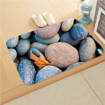 3D-värviline kivimuster Magamistoa libisemisvastane korallide samet pehme vaipvaip Köök Vanni sissepääsu uksematt Kodukaunistuse uksematt