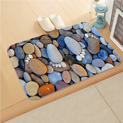 3D-värviline kivimuster Magamistoa libisemisvastane korallide samet pehme vaipvaip Köök Vanni sissepääsu uksematt Kodukaunistuse uksematt