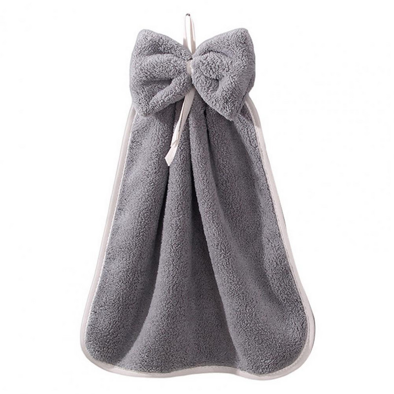 Bowknot ručnik za ruke za kuhinju, kupaonicu, koraljni baršun, mikrovlakna, meke, brzo sušeće upijajuće krpe za čišćenje, frotirni ručnici za kućnu kupaonicu