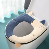 Cat Hit Color Design tualetes spilvens ar rokturi, sprādzes rāvējslēdzēja spilvens Ziemas tualetes pārvalks, izšuvums, mīksts tualetes pārklāja spilvens