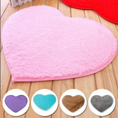 40*50cm Love Heart Decor Σπίτι Χνουδωτά αντιολισθητικά πατάκια μπάνιου Coral fleece σετ μοκέτα ντους Χαλιά κομοδίνου Χαλιά μπάνιου