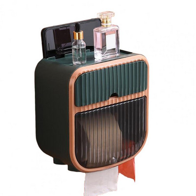 Spremnik za ručnike Kutija za maramice velikog kapaciteta Vodootporni zidni dvoslojni kupaonski papir Kućanske potrepštine