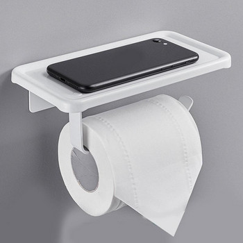 Βάση χαρτιού υγείας με ράφι Μπάνιο τοίχου WC Χάρτινη θήκη τηλεφώνου Ράφι χωρίς διάτρηση Ρολό πετσέτας Αξεσουάρ ραφιού