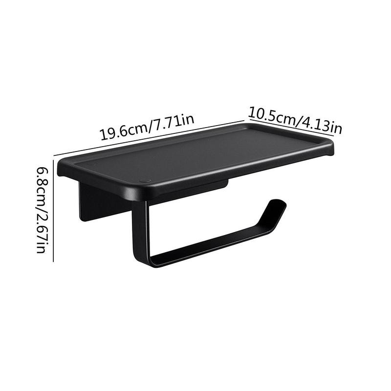 Držač toaletnog papira s policom Kupaonica Zidni WC papir Držač telefona Polica bez bušenja Polica u roli ručnika Pribor