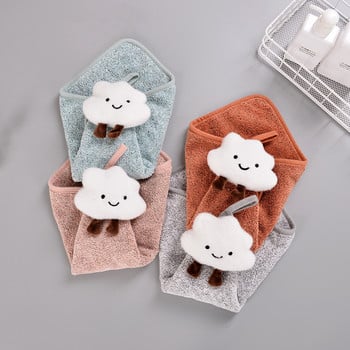 Πετσέτες χεριών Bamboo Cartoon Clouds Μαλακό αναπνέον κρεμαστό μαντήλι για απορροφητικές πετσέτες μπάνιου κουζίνας