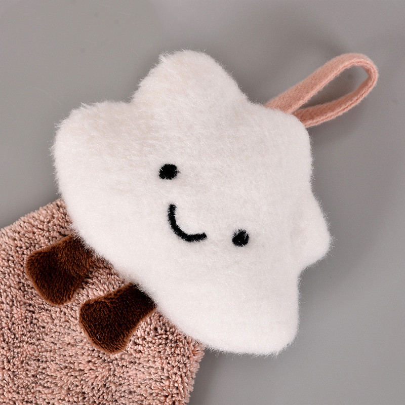 Ručnici za ruke od bambusovih ugljenih vlakana Slatki crtani oblaci Mekani prozračni viseći rupčić za kuhinju i kupaonicu Upijajući ručnici