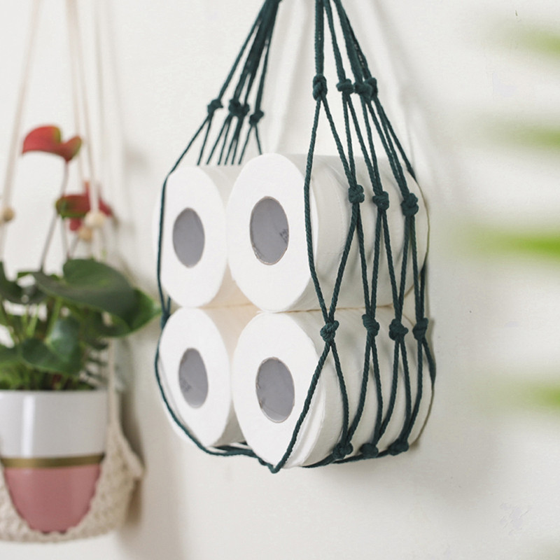 1 x Žurnālu plaukts papīra dvieļu tīkls, kabata vannas istabai, aparatūras papīra turētāji, mājsaimniecības tualetes rullīšu papīrs, austs tualetes kokvilnas virve