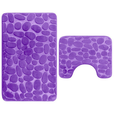 2022 m. Naujas 2 vnt tualeto padėklas Vonios kilimėlis Akmeninis kilimėlis Patogus vandenį sugeriantis neslystantis grindų kilimėlių vonios kilimėlių rinkinys