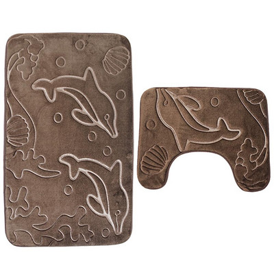 2022 m. Naujas 2 vnt tualeto padėklas Vonios kilimėlis Akmeninis kilimėlis Patogus vandenį sugeriantis neslystantis grindų kilimėlių vonios kilimėlių rinkinys