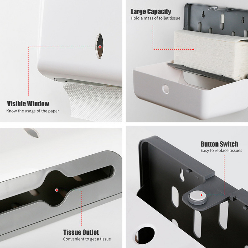 Dozator papirnatih ručnika Dozator kutije za držač ručnika za kupaonicu Dozator toaletnih maramica Kuhinjski dozator papirnatih ručnika