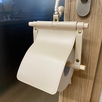 Θήκες ρολού μπάνιου κουζίνας Αδιάβροχη PU δερμάτινη θήκη χαρτιού υγείας Ρολό ράφι Φορητή κρεμαστή πετσέτα χαρτοπετσέτας εξωτερικού χώρου
