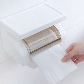 Νέα 1 τεμ. ανθεκτική πλαστική θήκη χαρτιού υγείας Θήκη Tissue Box Στήριγμα από χαρτί σε ρολό Αδιάβροχο αξεσουάρ μπάνιου