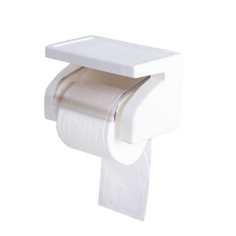Jauns 1 gab. izturīga plastmasas tualetes papīra turētājs salvešu kastes turētājs rullo papīra kronšteins ūdensnecaurlaidīgi vannas istabas piederumi