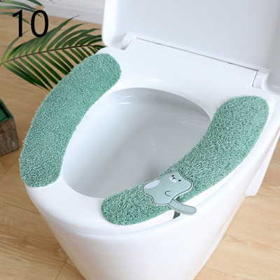 Univerzalna navlaka za WC sjedalo Tkanina od mekih vlakana Crtani WC WC Ljepljiva podloga za sjedalo Periva kupaonica Toplija navlaka za sjedalo Jastuk
