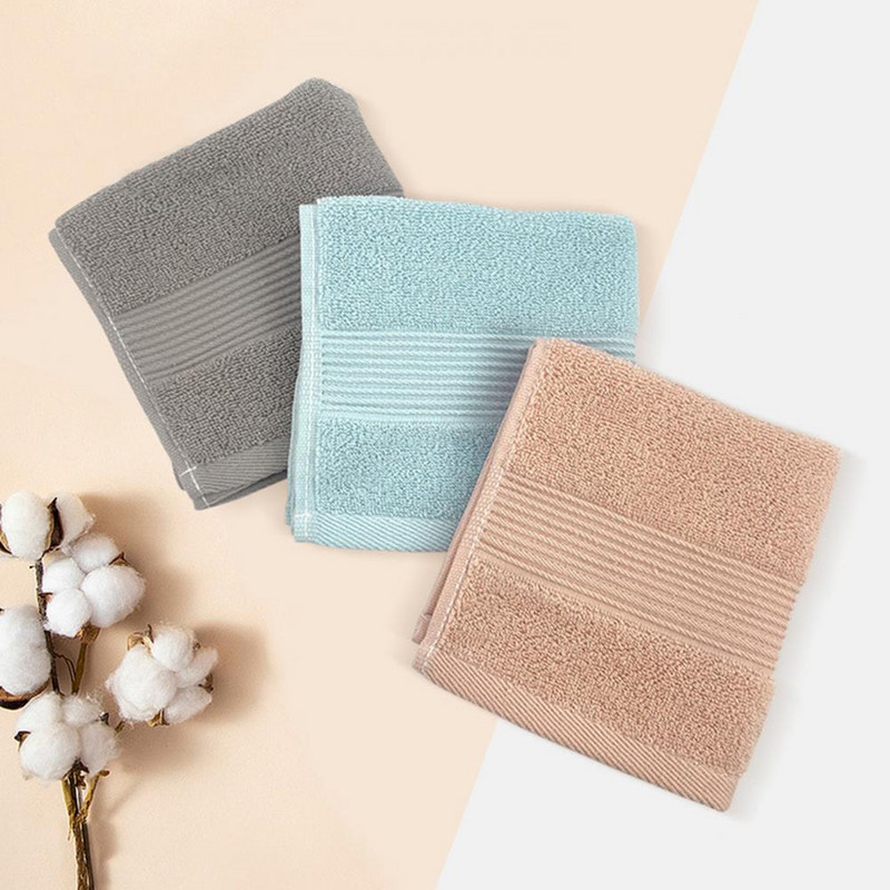 Ručnik za čišćenje Ručnik od čistog pamuka koji se brzo suši Pahuljasta tekstura za pranje lica Sjajan mini jednobojni ručnik za lice
