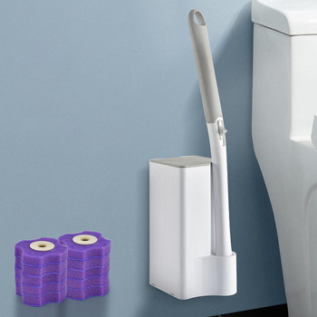 Комплект за почистване на тоалетна четка за еднократна употреба Течен почистващ комплект Скрубер Пръчка за почистване на тоалетна чиния Аксесоари за баня