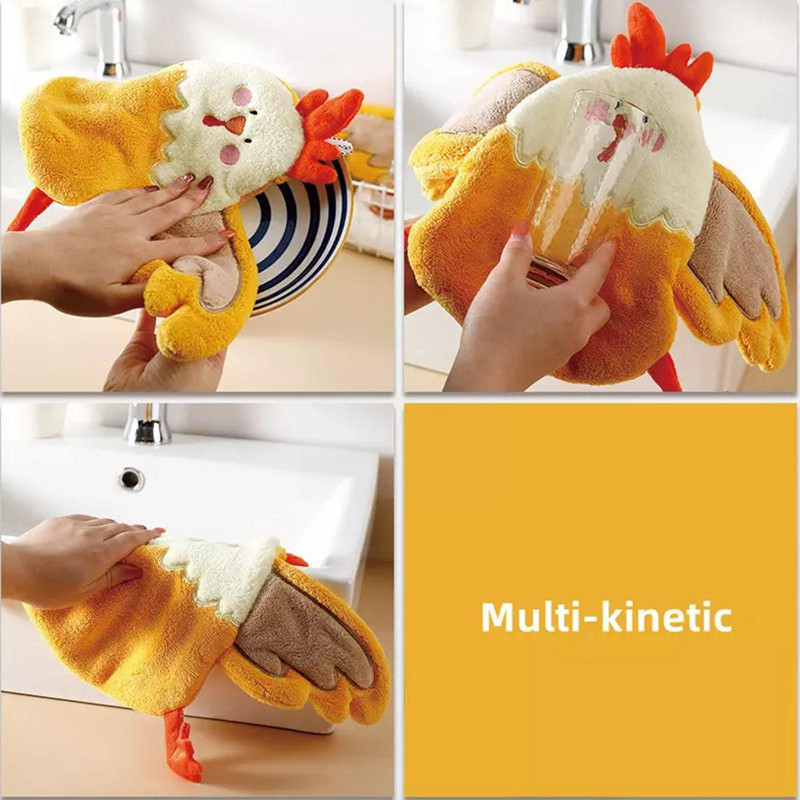 Novi ručnik za ruke od piletine Dječji rupčić Kuhinjski ručnik za ruke Upijanje jake suhe ruke Debljana vodena krpa P3X7