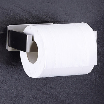 1PCS Самозалепващ се държач за кухненска кърпичка от неръждаема стомана Държач за тоалетна хартия за баня Поставка за кърпи Кука за врата на шкаф