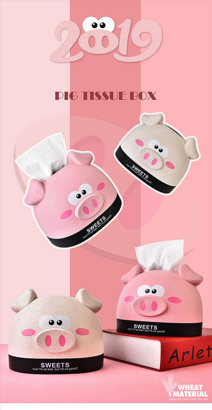 Kreativna svinjska kutija za maramice Držač za dnevne maramice Slatki držač za kutiju za maramice za uređenje doma Držač za kutiju za maramice za automobil