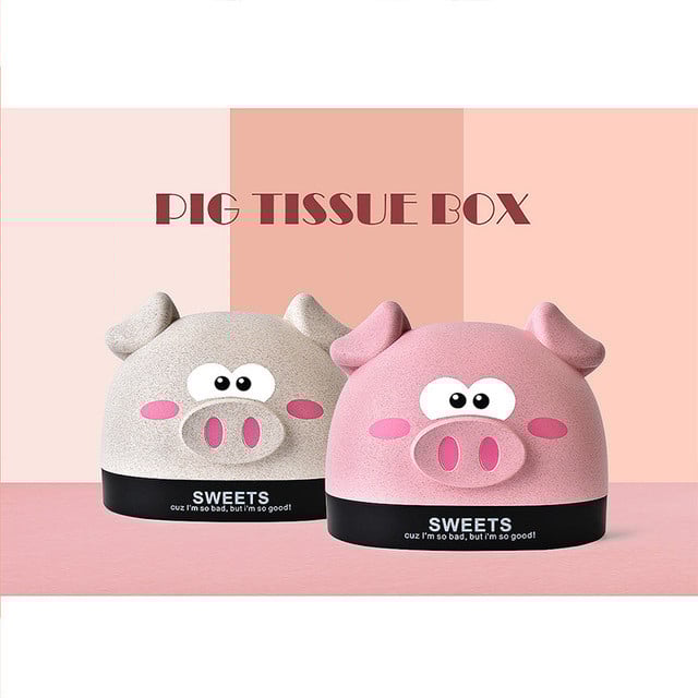 Kreativna svinjska kutija za maramice Držač za dnevne maramice Slatki držač za kutiju za maramice za uređenje doma Držač za kutiju za maramice za automobil