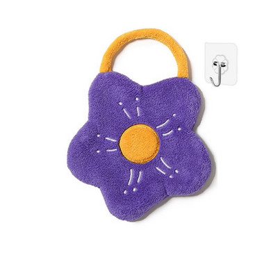 Komplet ručnika od koraljnog flisa s cvijetom Kreativni jastučić za ribanje Krpa za čišćenje doma za višekratnu upotrebu Pribor za upijanje vode koji se brzo suši