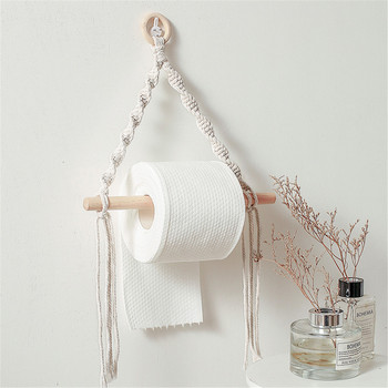 Διακόσμηση θήκης για χαρτί υγείας Nordic Χειροποίητη ταπετσαρία Μακραμέ Κρεμαστό τοίχου Διακόσμηση για πετσέτες μπάνιου