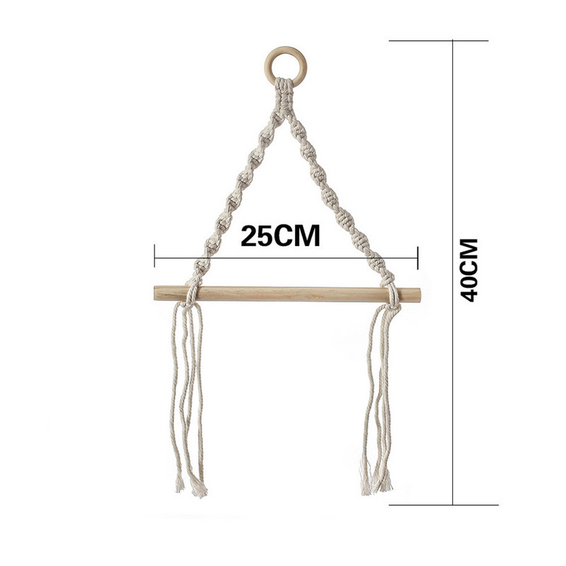Nordijski dozator držača toaletnog papira Ručno tkana tapiserija Macrame Viseći zidni stalak za ručnike za kupaonicu Dekoracija