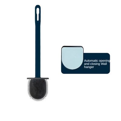 2021 Nova zidna silikonska četka za WC školjku s automatskim otvaranjem i zatvaranjem TPR Gap Dekontaminacija Alati za četku za čišćenje WC školjke
