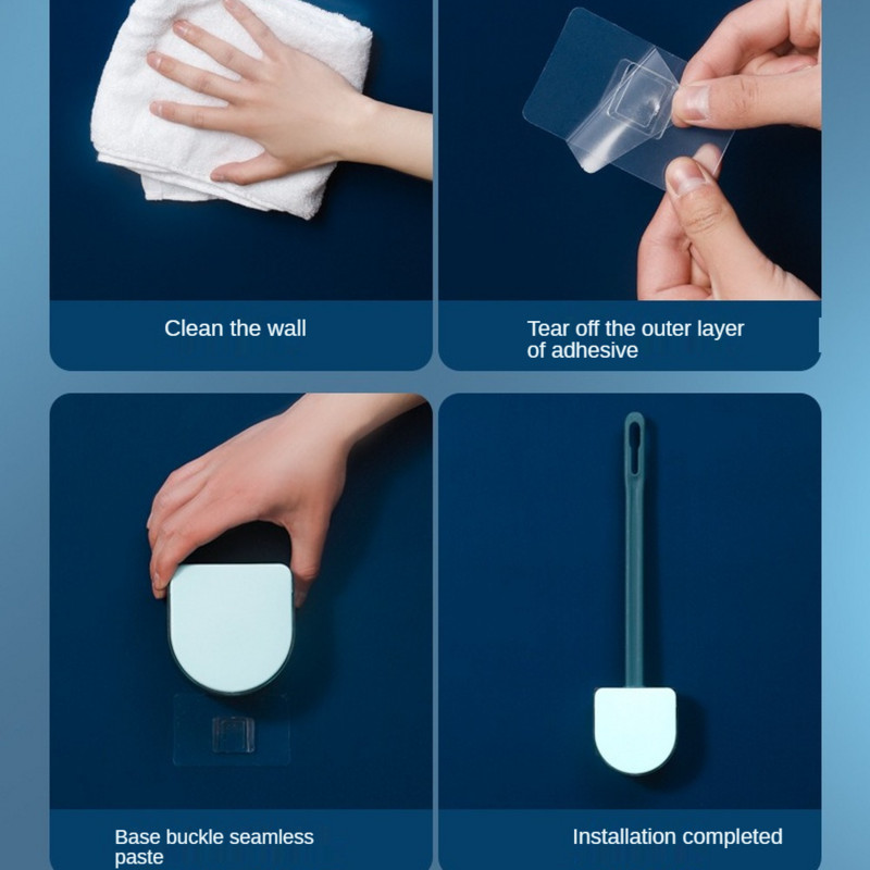 2021 Nova zidna silikonska četka za WC školjku s automatskim otvaranjem i zatvaranjem TPR Gap Dekontaminacija Alati za četku za čišćenje WC školjke